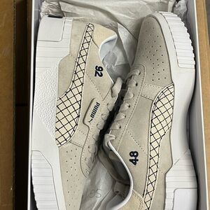 Puma Women Size 6 Selena Gomez Cal Suede Beige Sneakers 48 92 Tennis Shoes BNIB